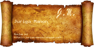 Juriga Manon névjegykártya